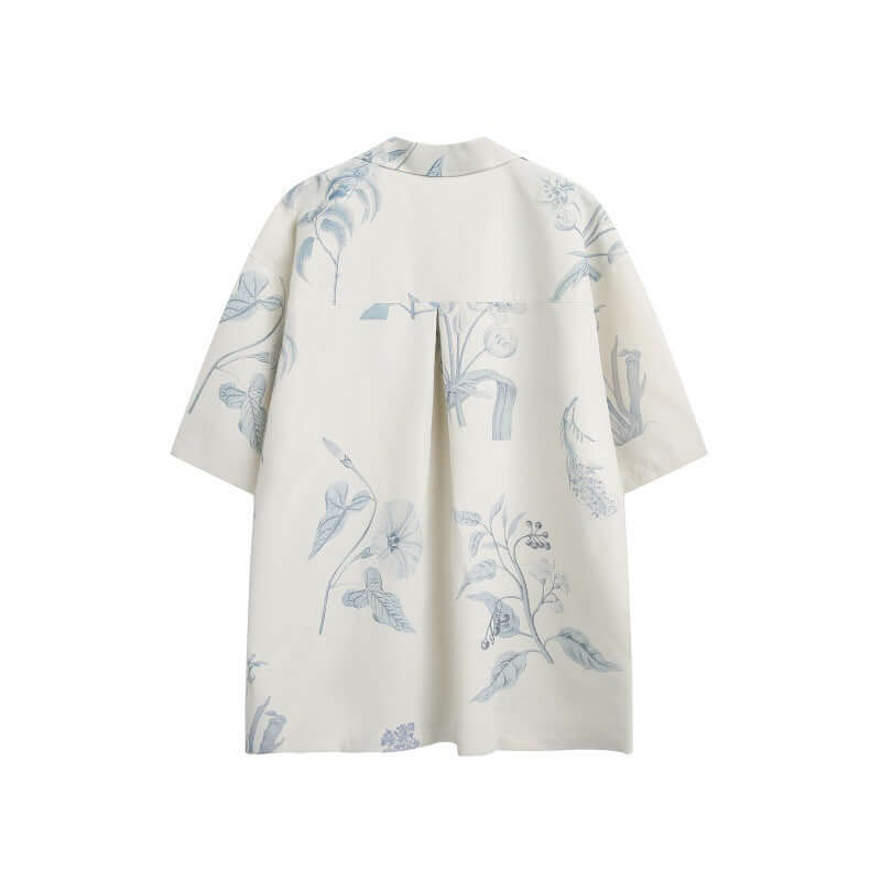 Apricot plant printed fitting shirts with Grozavu logo