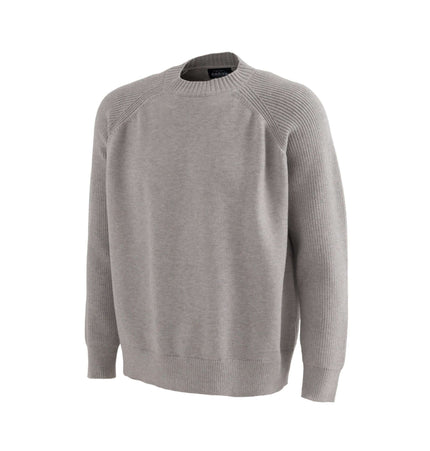 Lazy Streetwear Knit Sweater – Loose Fit in soft gray color with ribbed texture and relaxed silhouette.