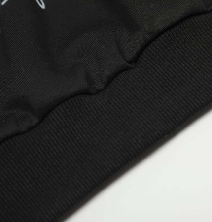 Close-up view of the Retro Dachshund Hoodie - Loose Fit showing fabric texture and design details.