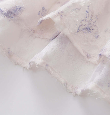 Butterfly Jacquard Printed Shirt fabric detail showcasing the delicate texture and butterfly pattern design.