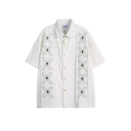 White printed shirts with Grozavu logo