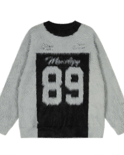 Maison Grozavu Slate Crewneck Edition in signature tone — front view showing the reinforced stitching on the hem