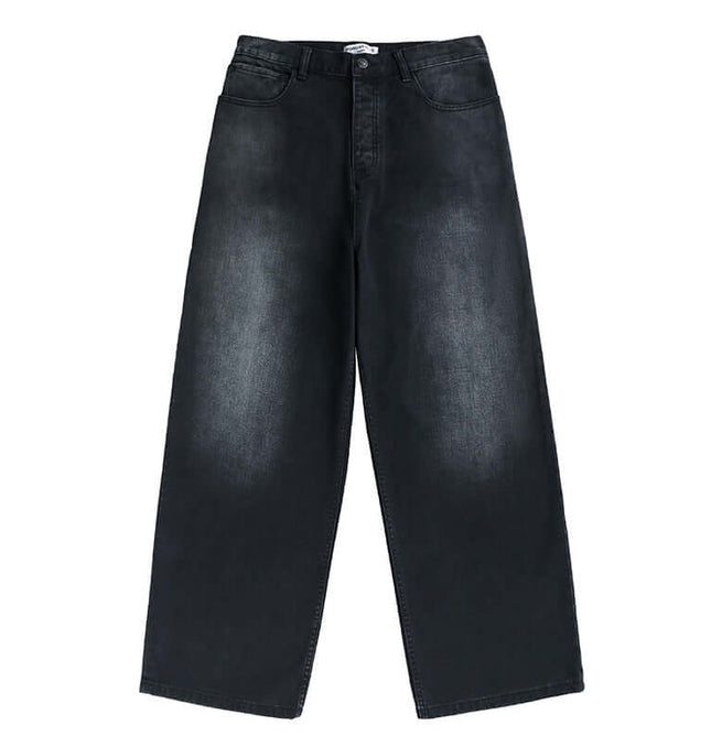 Straight Loose Fit Denim Jeans in black with a straight-leg cut and minimalist design.