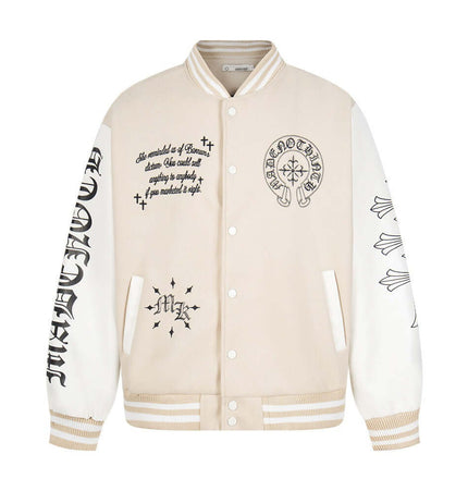 Exclusive Leather Sleeve Patchwork Jacket urban aesthetic - Image 5