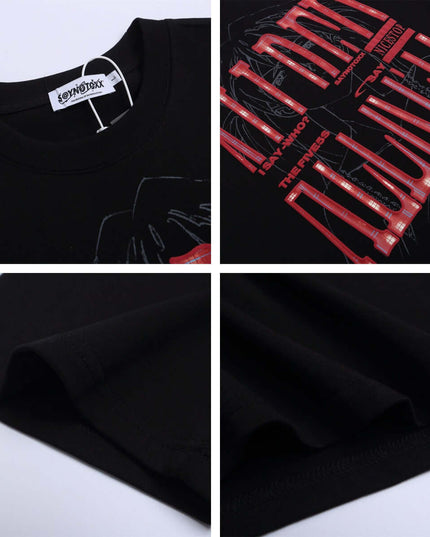 Maison Grozavu Timeless Sable Tee in signature tone — front view showing the seamless shoulder transition