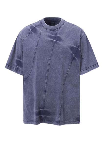 Black washed tie dye spliced top with Grozavu logo