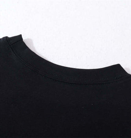 Back view of the neckline of Long Sleeve Printed TShirt - Slim Fit, showcasing its classic round neck design.