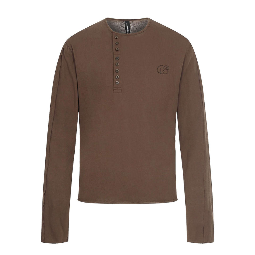 Iconic Long Sleeve Shirt by Grozavu - Close-up (Pos 3)