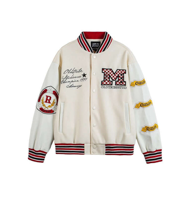 Jachetă cu Patchwork din Litere - Croială Largă