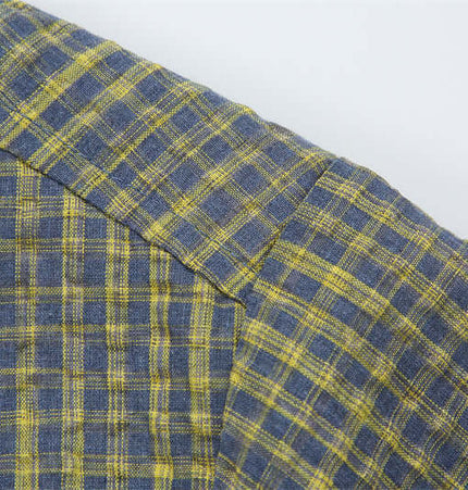 Casual Plaid Shirt – Relaxed Fit showing a close-up of the classic plaid pattern and soft fabric.