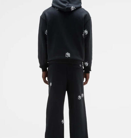 Printed Top and Long Pants – Street Fit with bold print, showcasing the back view of the relaxed fit ensemble.