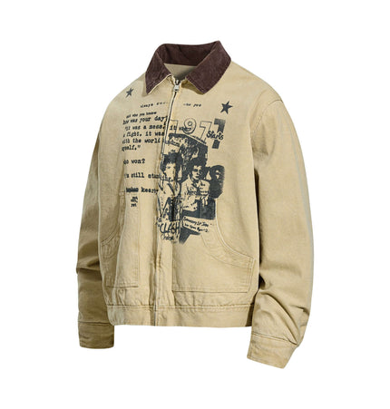 Jachetă Patchwork Portret - Croială Largă