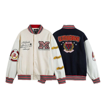 Jachetă cu Patchwork din Litere - Croială Largă