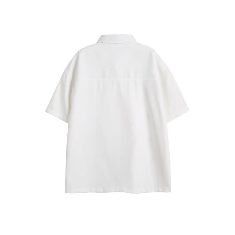 White printed shirts with Grozavu logo