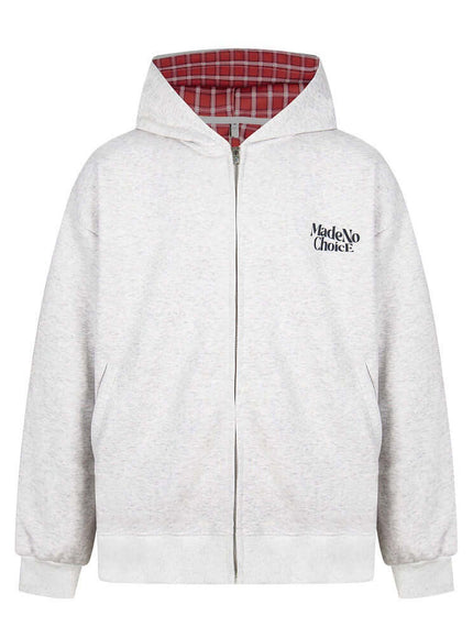 Model wearing Gray hoodie by Grozavu