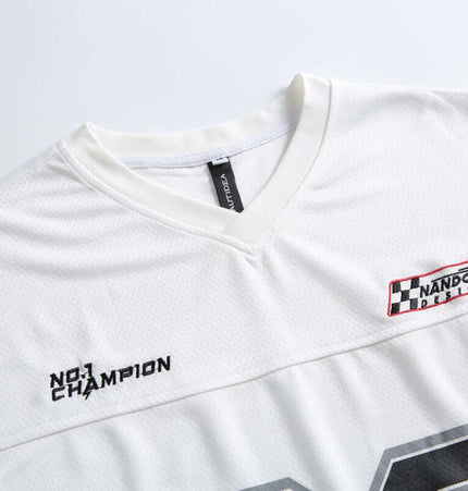 Digital Print Jersey TShirt - Loose Fit showing sporty design and breathable fabric detail.