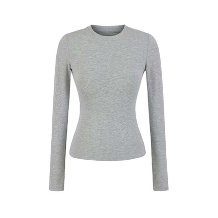 Top de manga larga ajustado con relleno elástico