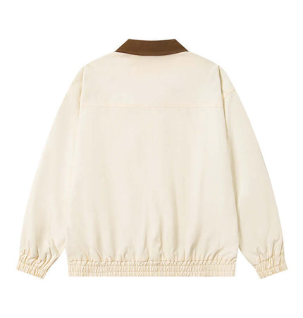 Chinoiserie Katzenaufnäher Jacke – Lockere Passform