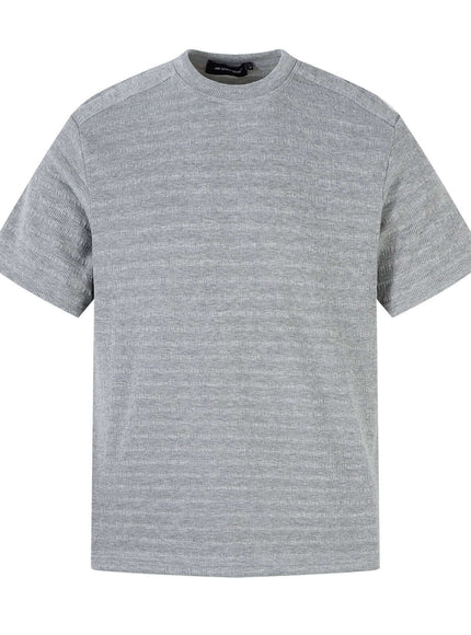 Close-up of Black small collar short sleeve t-shirt fabric