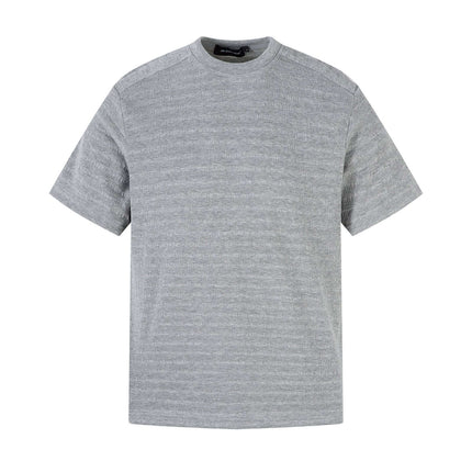 Close-up of Black small collar short sleeve t-shirt fabric