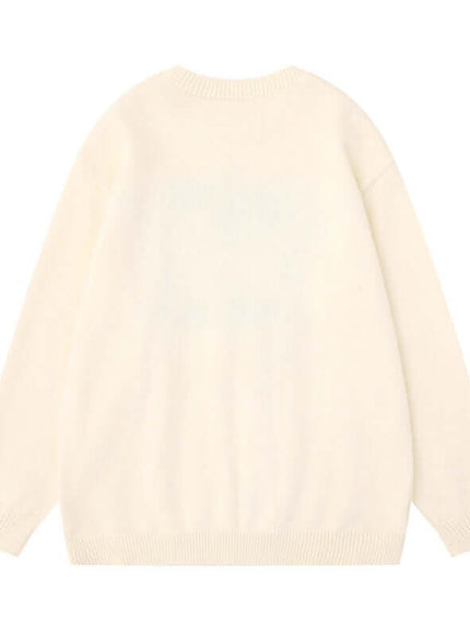 Apricot cute cat knit sweater pattern with Grozavu logo