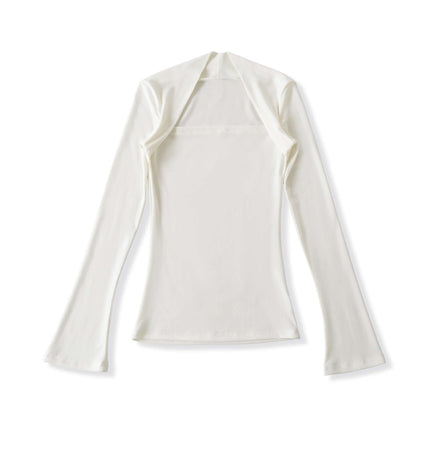 Blusa de Manga Larga con Escote Cuadrado