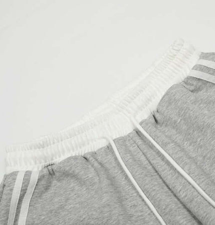 Towel Embroidery Heart Sweatpants close-up view of waistband and fabric design