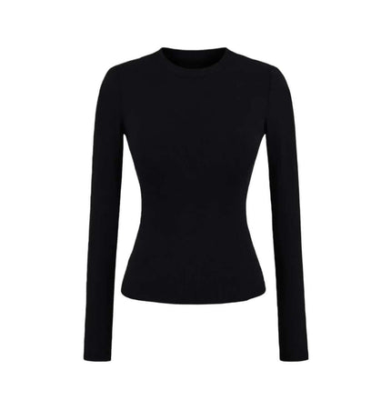 Elastisches Gepolstertes Slim Fit Langarmoberteil