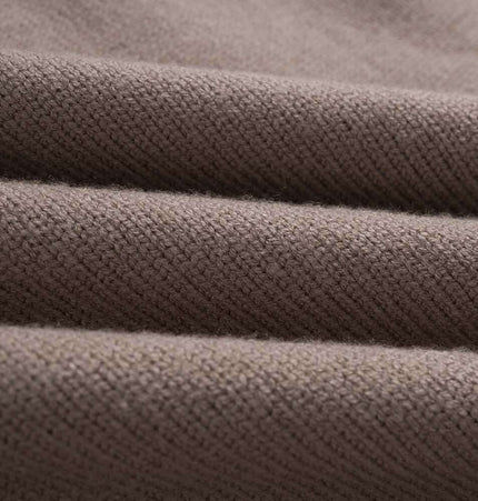Lazy Streetwear Knit Sweater – Loose Fit fabric close-up texture in soft brown color.