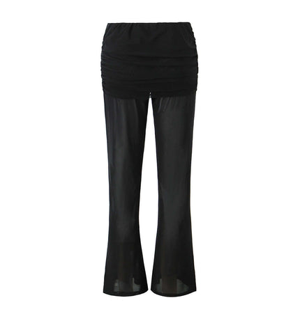 Mesh Slim Fit Hip Hugging Pants featuring a sleek design with mesh splicing and a comfortable fit.