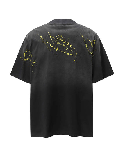 Maison Grozavu Quiet Quartz Tee in signature tone — front view showing the seamless shoulder transition