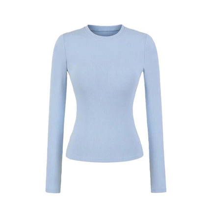 Elastisches Gepolstertes Slim Fit Langarmoberteil