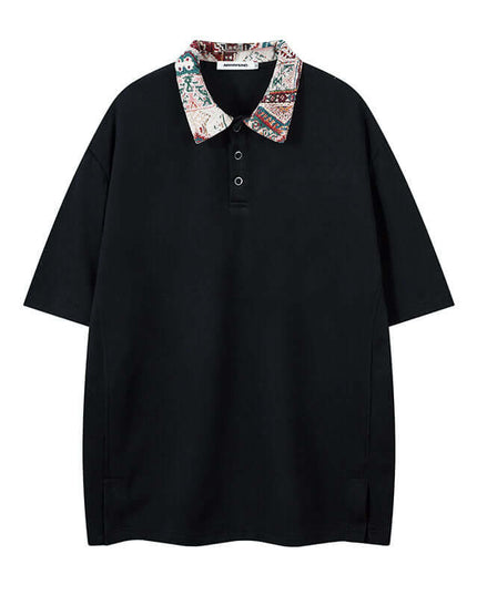 Maison Grozavu Refined Basalt Shirt in signature tone — front view showing the premium woven texture