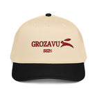 Grozavu structured five-panel cap, mid-profile crown with curved visor