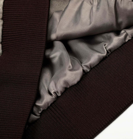 Color-Blocking Cotton Jacket – Loose Fit interior fabric and color details.