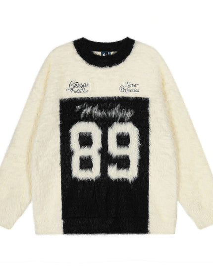 Maison Grozavu Slate Crewneck Edition in signature tone — front view showing the precise sleeve cut