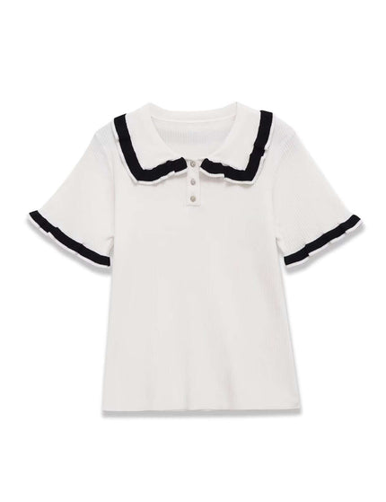 Minimalist Polo Shirt by Grozavu - High-Quality Texture (Pos 2)