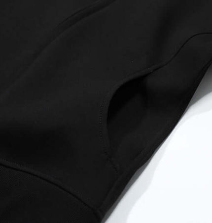 Vintage Gothic Zip-Up Hoodie – Slim Fit close-up of fabric and detail