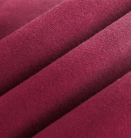 Close-up of soft cotton blend fabric used in the Half-Zip Printed Hoodie – Loose Fit, highlighting texture and comfort.