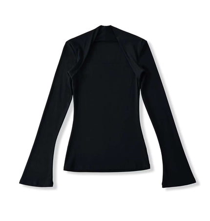 Blusa de Manga Larga con Escote Cuadrado