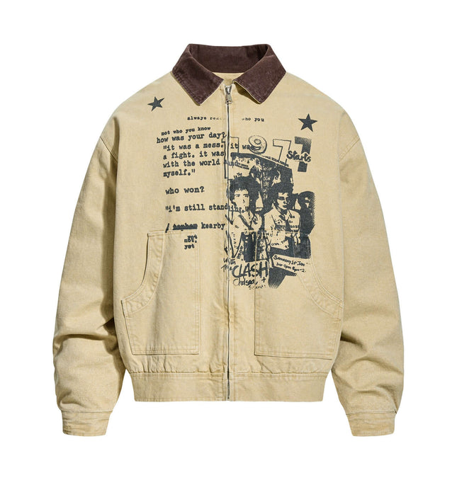 Jachetă Patchwork Portret - Croială Largă