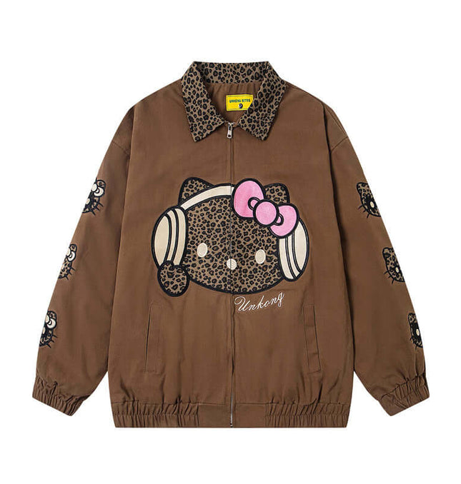 Cartoon-Patch-Jacke - Lockere Passform