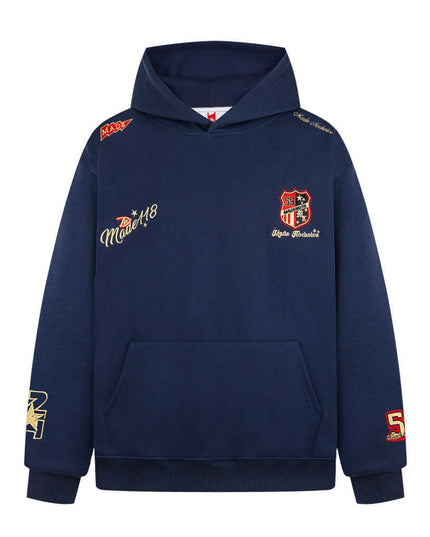 Maison Grozavu Ash Hoodie Drape in signature tone — front view showing the tailored side seam