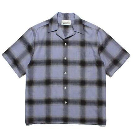 blue check lapel shirts with Grozavu logo