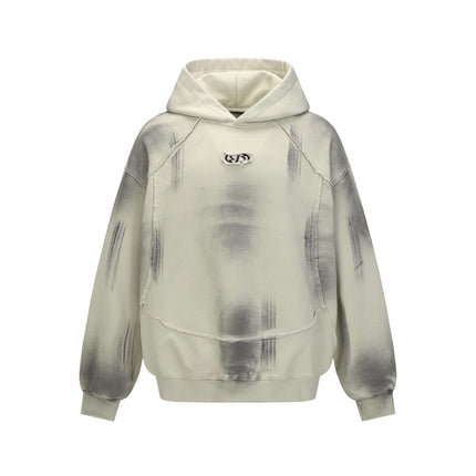 Gray Apricot creative painting hooded sweatshirts with Grozavu logo