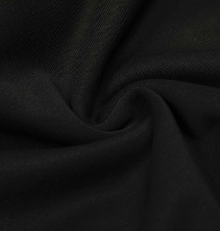 Close-up view of high-quality black fabric used in the Retro Dachshund Hoodie - Loose Fit.