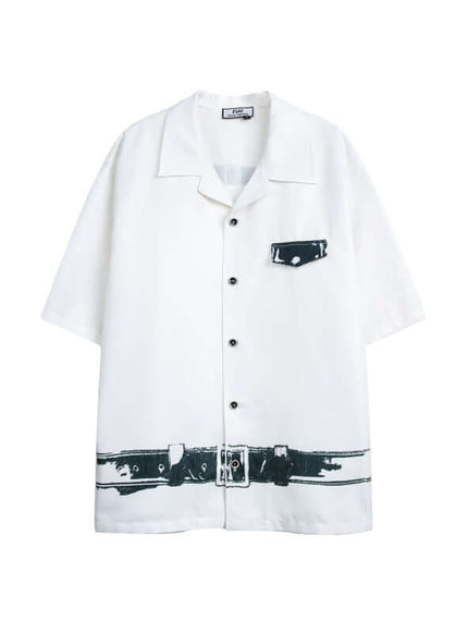 White short sleeve shirts with Grozavu logo