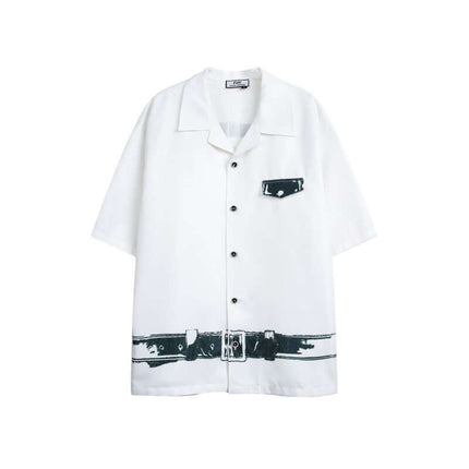 White short sleeve shirts with Grozavu logo