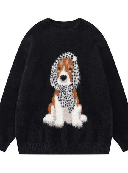 Back view of Black essential heavyweight crewneck by Grozavu