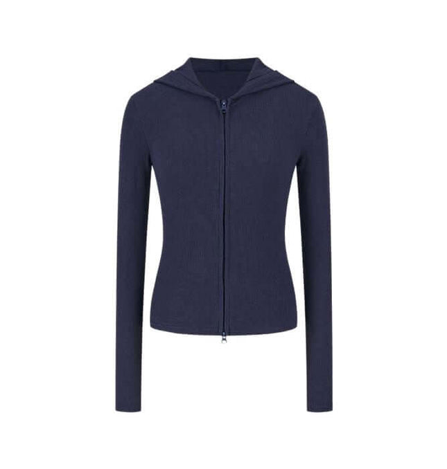 Giacca con cappuccio a zip slim fit